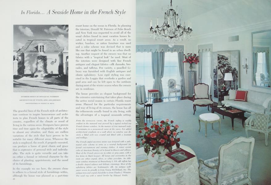 In Florida... A Seaside Home in the French Style
