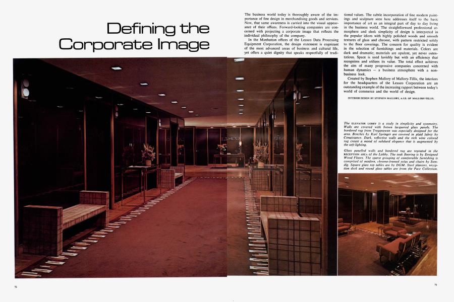 Defining the Corporate Image | Architectural Digest | JANUARY/FEBRUARY 1971