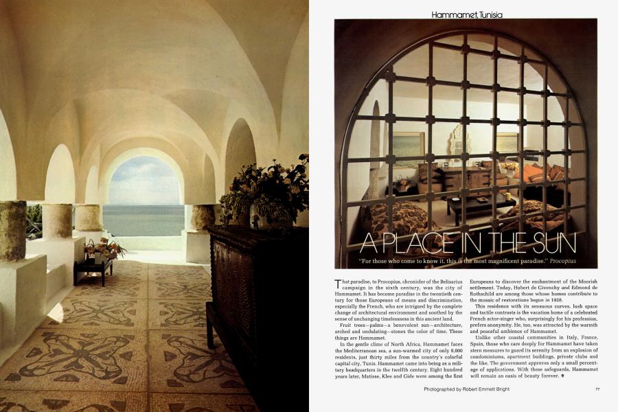A Place in the Sun | Architectural Digest | SEPTEMBER/OCTOBER 1973