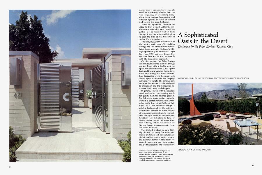 A Sophisticated Oasis in the Desert