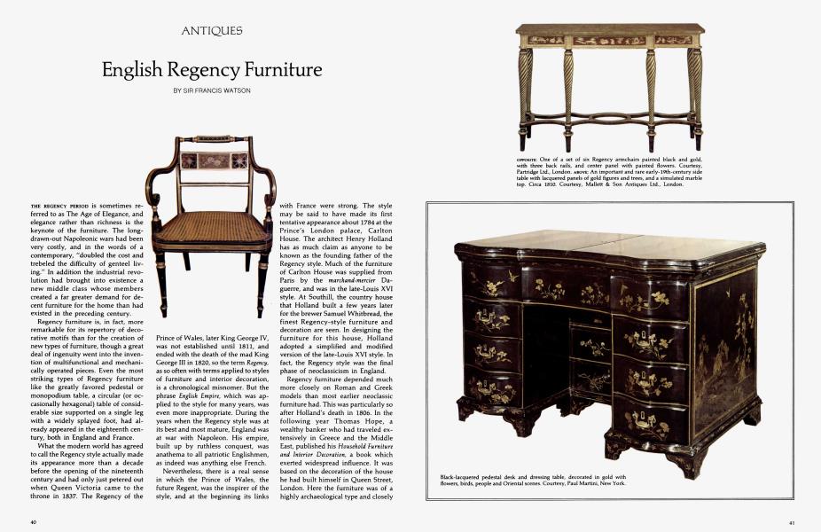 English Regency Furniture Architectural Digest January