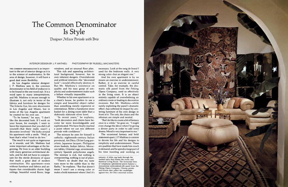 The Common Denominator Is Style