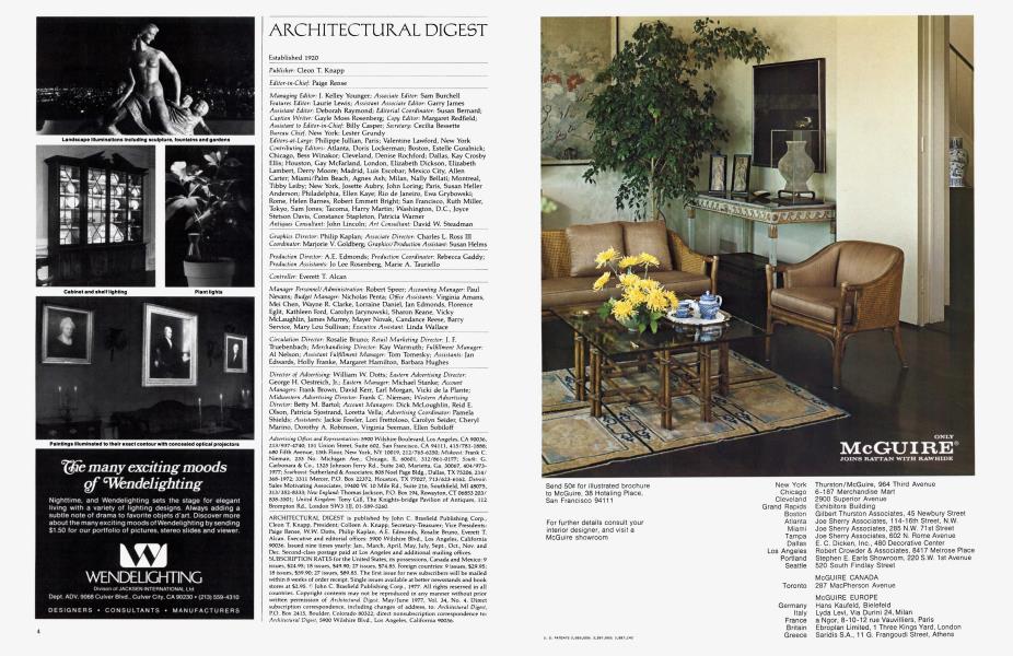 ARCHITECTURAL DIGEST Architectural Digest MAY/JUNE 1977