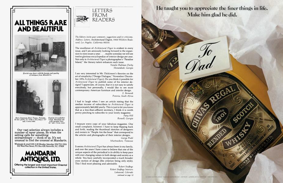 LETTERS FROM READERS