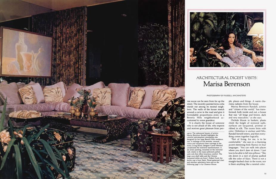 ARCHITECTURAL DIGEST VISITS: Marisa Berenson