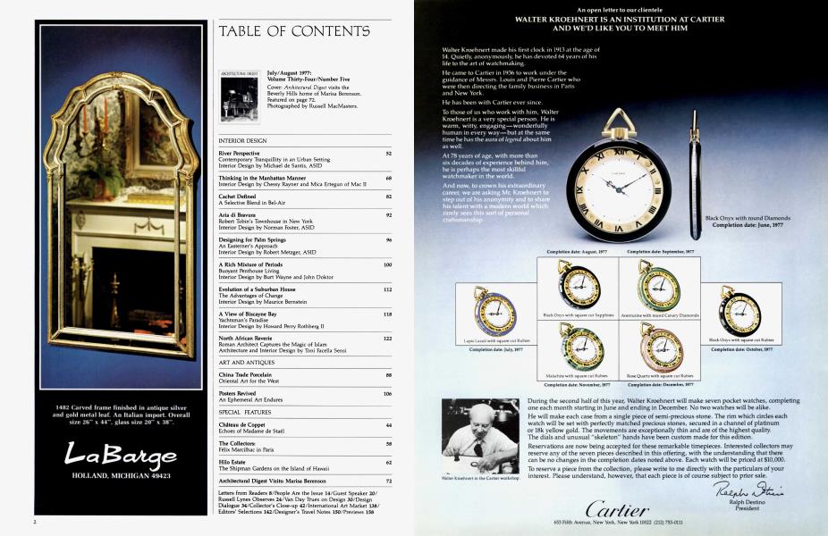 TABLE OF CONTENTS July/August 1977