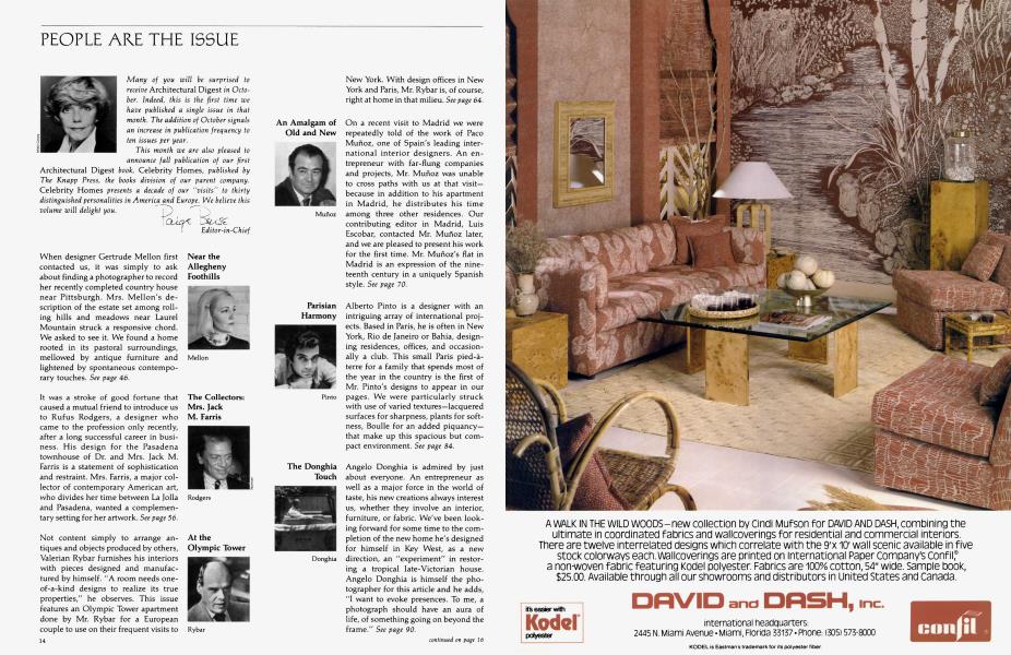 People Are The Issue Architectural Digest October 1977