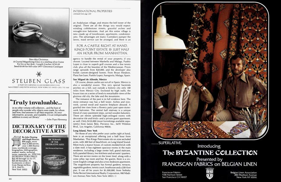 STEUBEN GLASS | Architectural Digest | NOVEMBER 1977