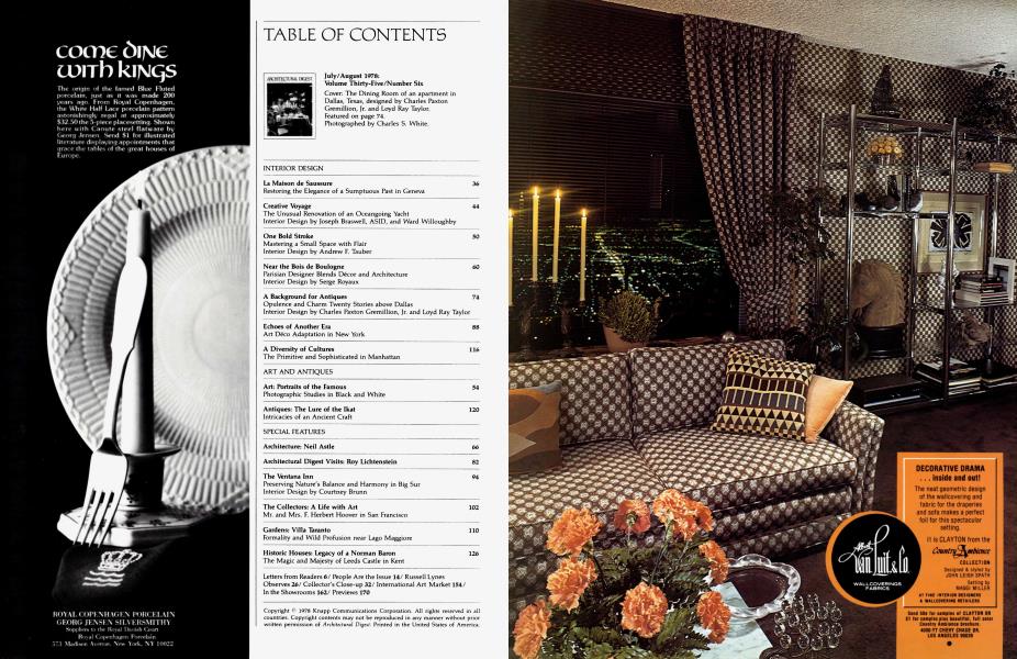 TABLE OF CONTENTS July/August 1978