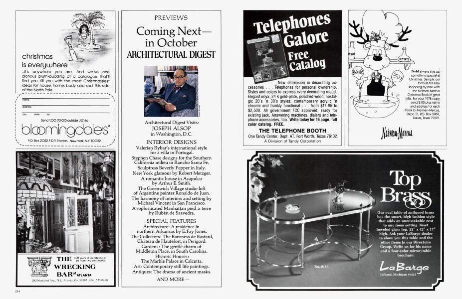 The telephone booth architectural digest september 1978