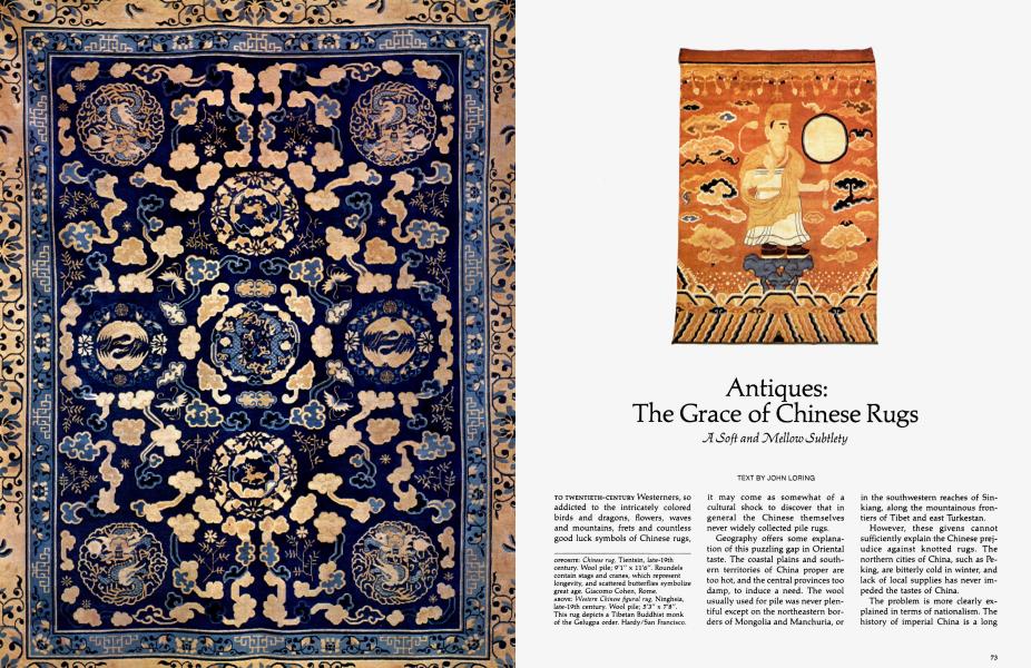 Antiques: The Grace of Chinese Rugs