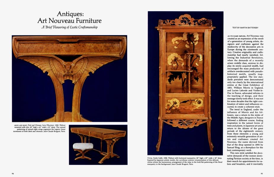 Antiques: Art Nouveau Furniture