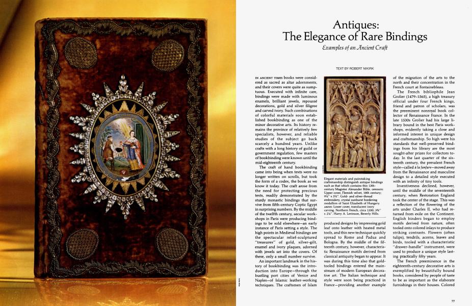 Antiques: The Elegance of Rare Bindings