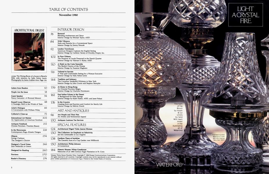 TABLE OF CONTENTS November 1980