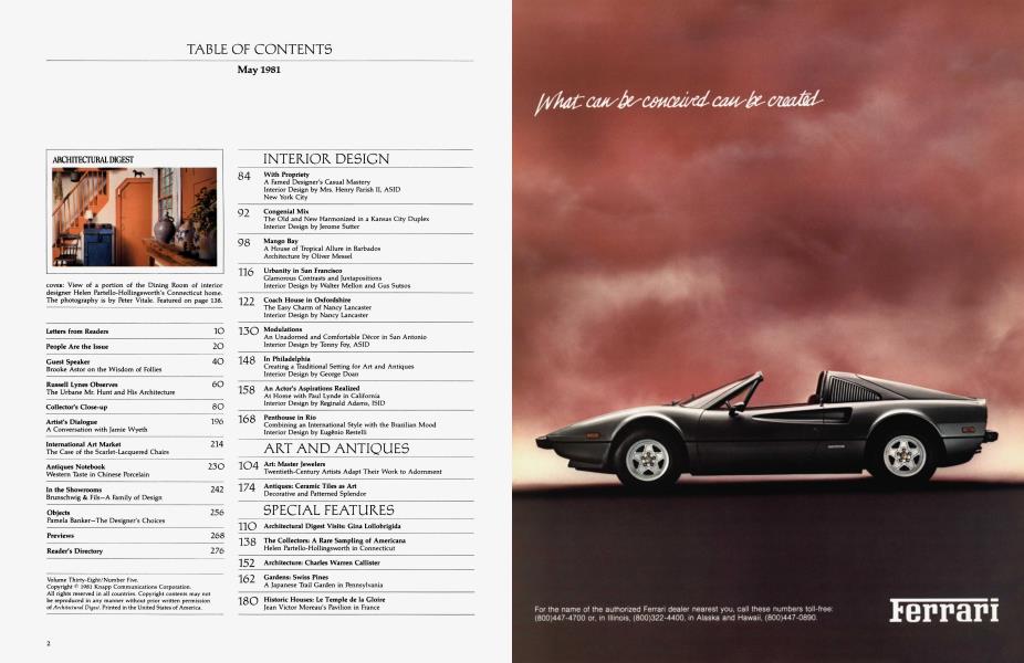 TABLE OF CONTENTS May 1981