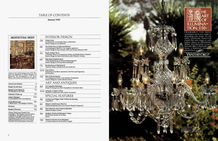 TABLE OF CONTENTS January 1982