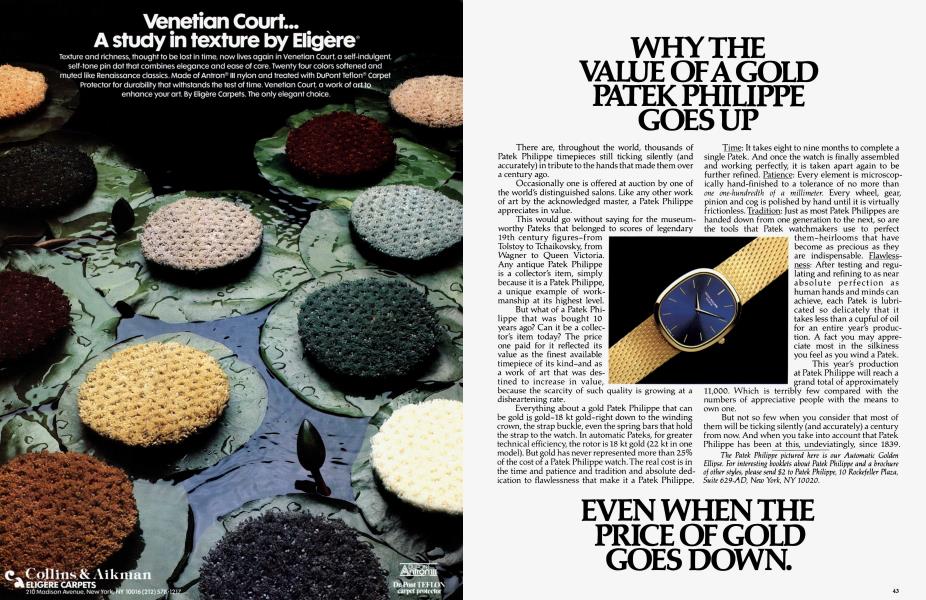Collins& Aikman ELIGERE CARPETS | Architectural Digest | OCTOBER 1982