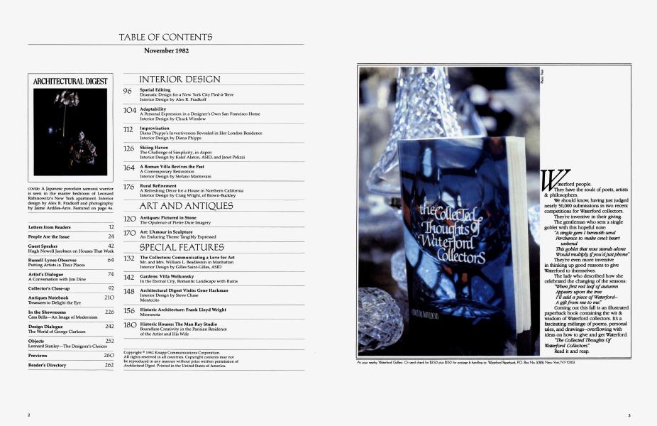 TABLE OF CONTENTS November 1982