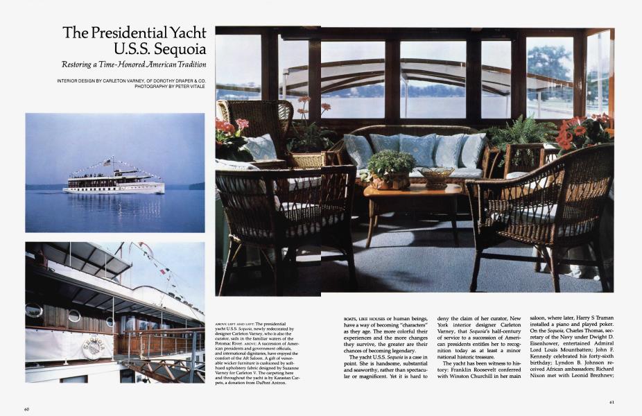 The Presidential Yacht U.S.S. Sequoia | Architectural Digest | JANUARY 1983