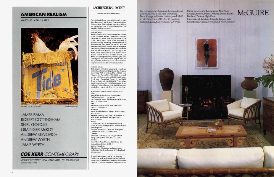 ARCHITECTURAL DIGEST® | Architectural Digest | MARCH 1983