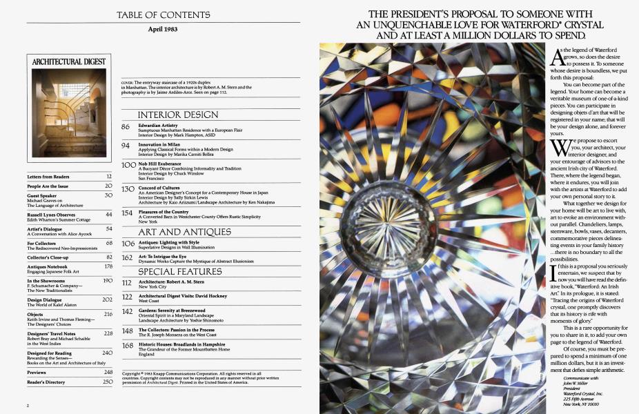 TABLE OF CONTENTS April 1983