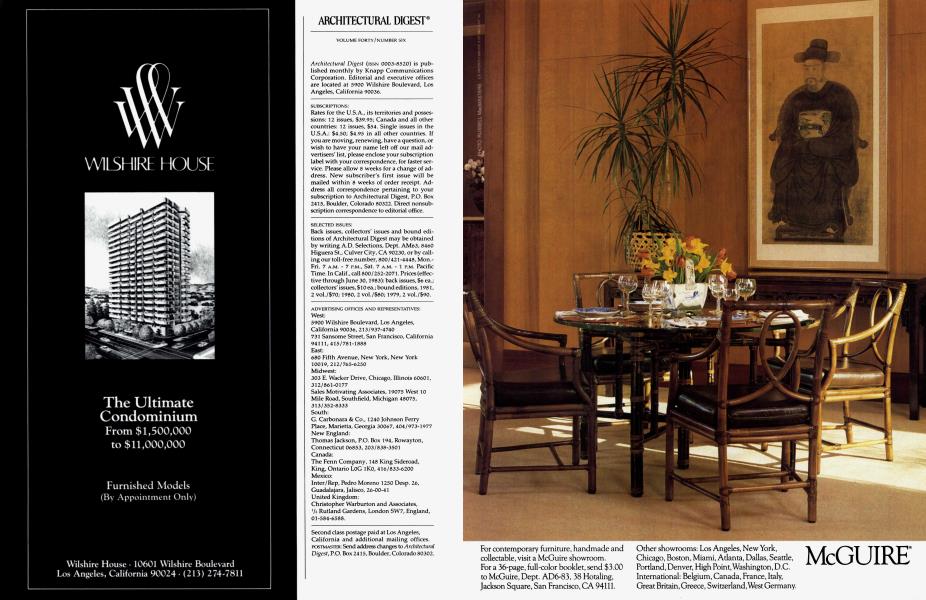 ARCHITECTURAL DIGEST® Architectural Digest JUNE 1983