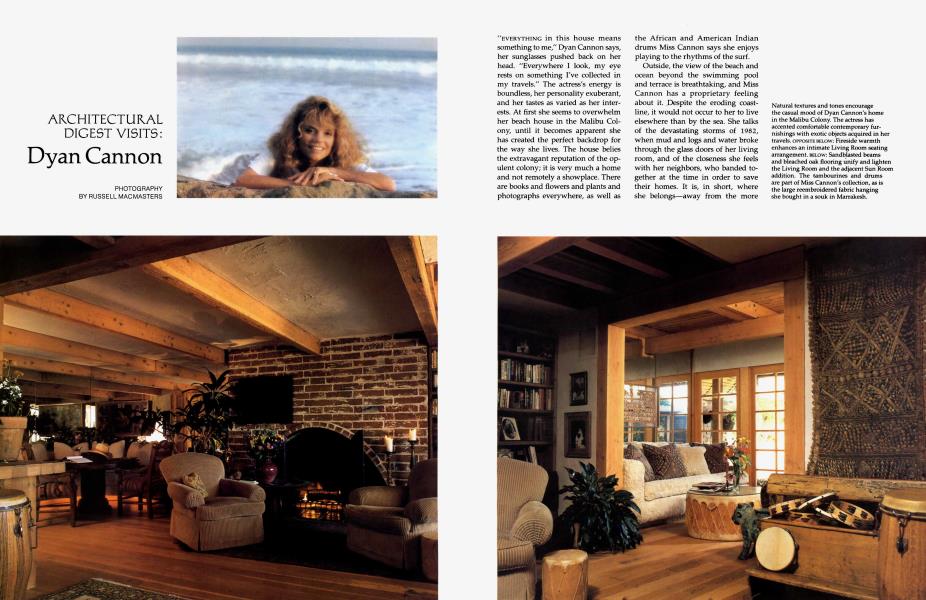 ARCHITECTURAL DIGEST VISITS:Dyan Cannon
