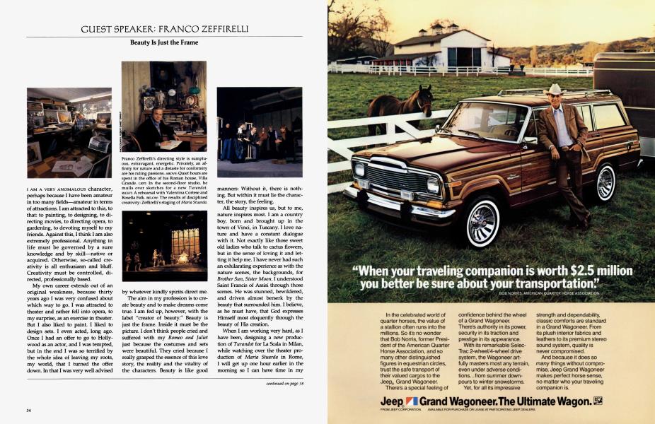 GUEST SPEAKER: FRANCO ZEFFIRELLI