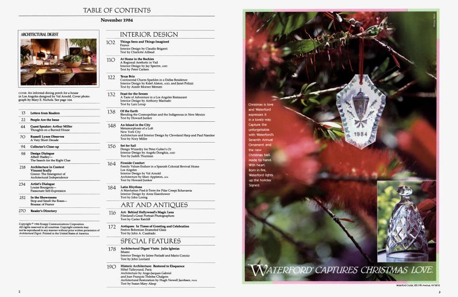 TABLE OF CONTENTS November 1984