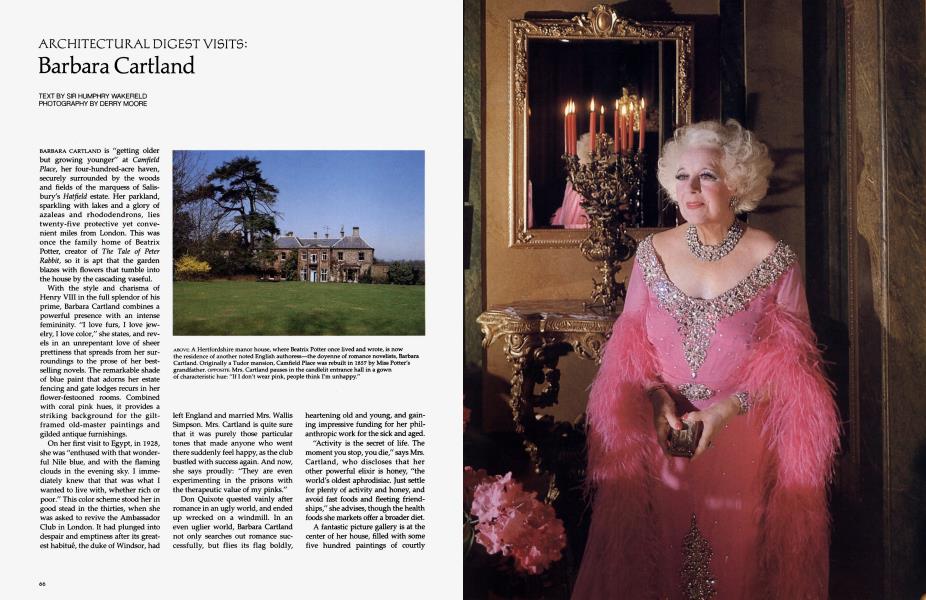 ARCHITECTURAL DIGEST VISITS: Barbara Cartland