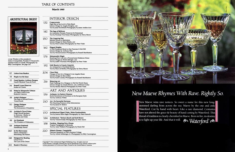 TABLE OF CONTENTS March 1985