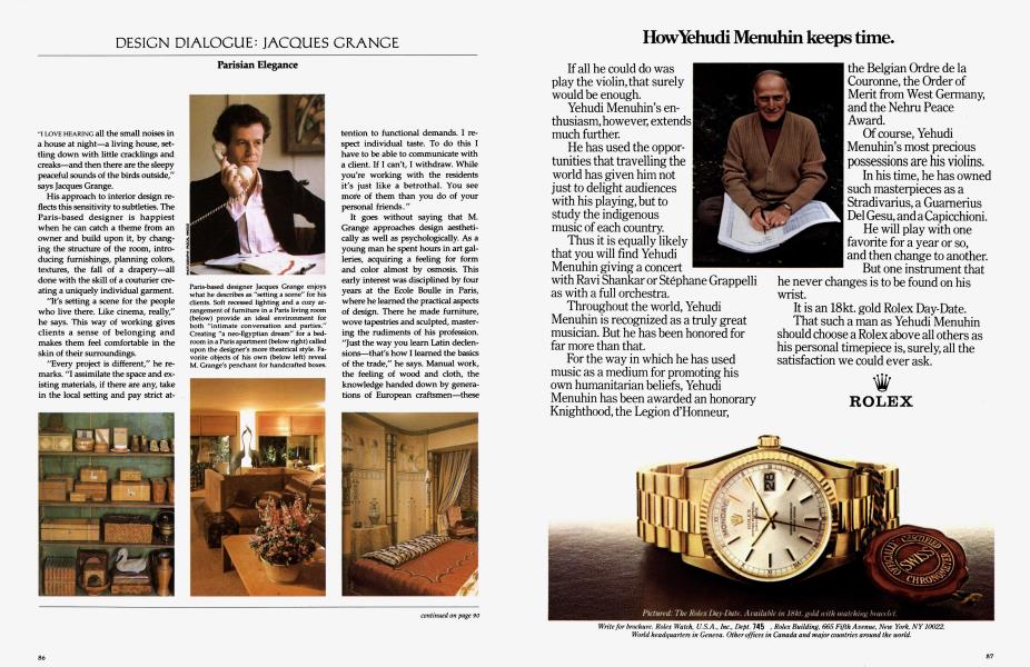 DESIGN DIALOGUE: JACQUES GRANGE