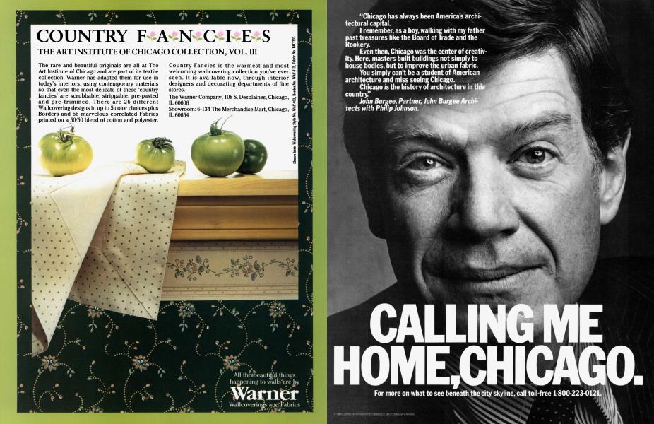CALLING ME HOME, CHICAGO. Architectural Digest JUNE 1985