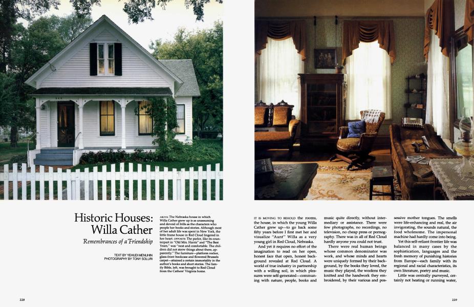 Historic Houses: Willa Cather | Architectural Digest | NOVEMBER 1985