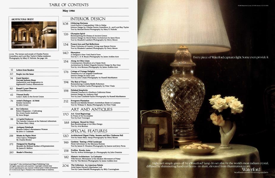 TABLE OF CONTENTS May 1986