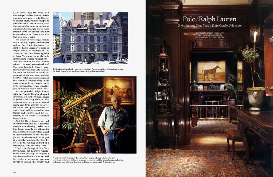 Polo/Ralph Lauren | Architectural Digest | OCTOBER 1986