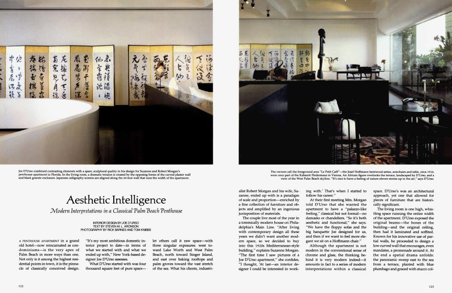 Aesthetic Intelligence | Architectural Digest | DECEMBER 1986