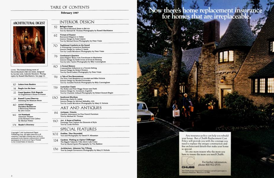 TABLE OF CONTENTS February 1987