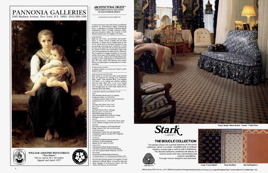 ARCHITECTURAL DIGEST® Architectural Digest MAY 1987