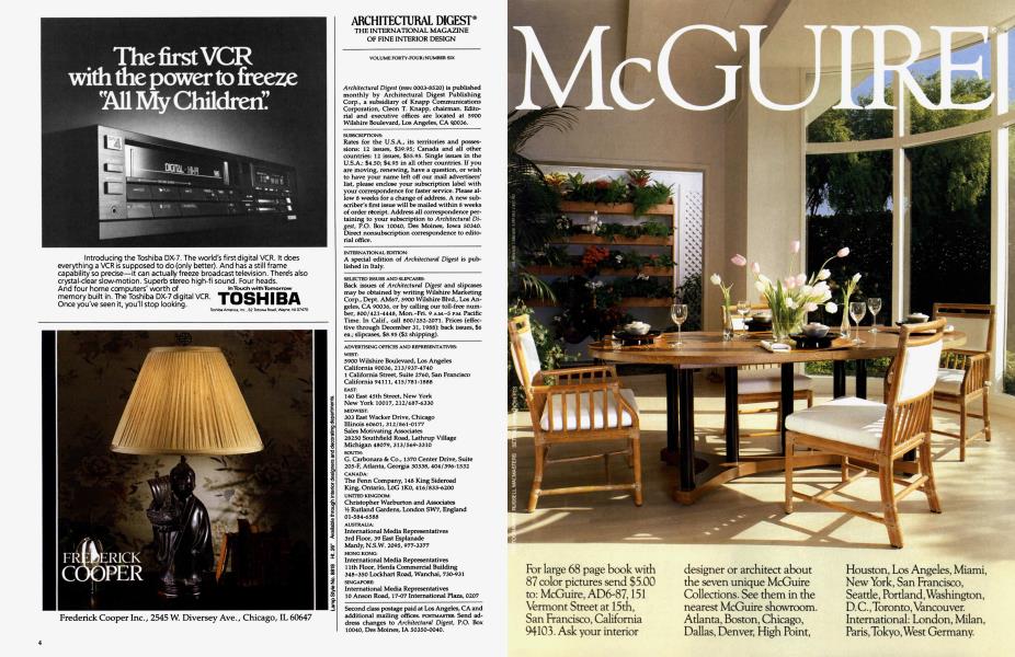 ARCHITECTURAL DIGEST® Architectural Digest JUNE 1987