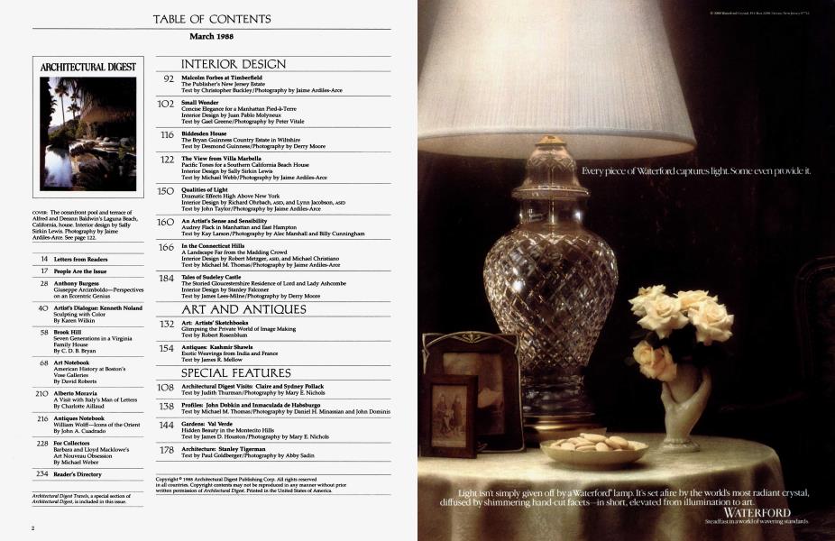 TABLE OF CONTENTS March 1988