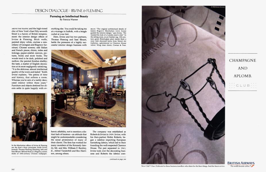 DESIGN DIALOGUE: IRVINE & FLEMING