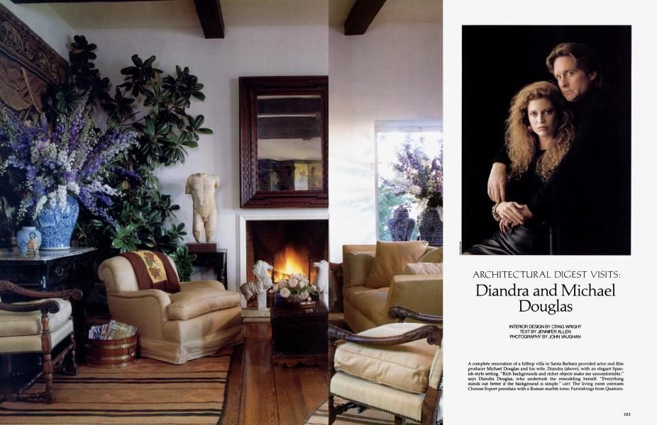 ARCHITECTURAL DIGEST VISITS: Diandra and Michael Douglas