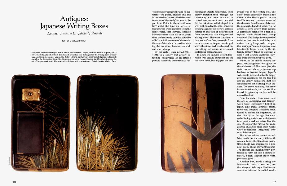 Antiques: Japanese Writing Boxes