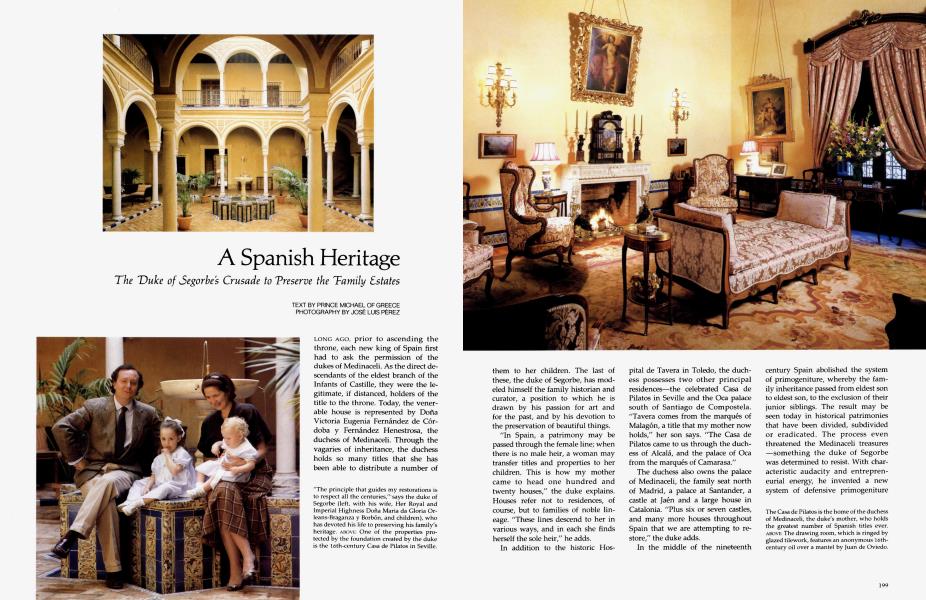 A Spanish Heritage | Architectural Digest | DECEMBER 1989