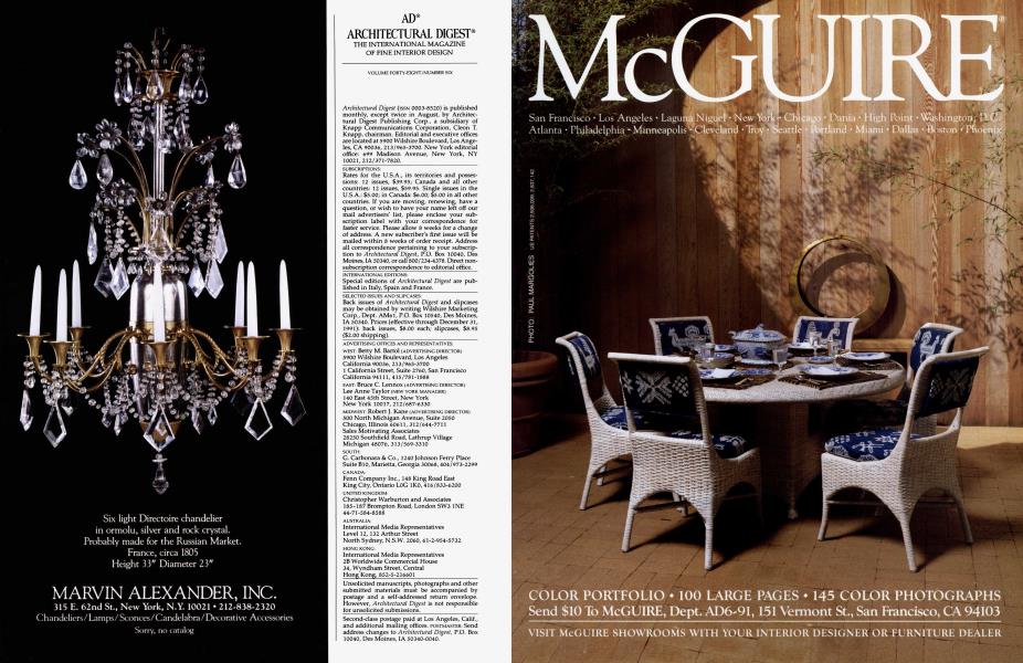 AD® ARCHITECTURAL DIGEST® Architectural Digest JUNE 1991