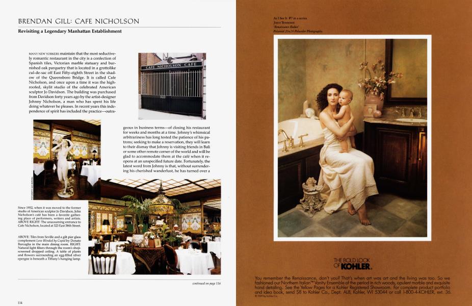 BRENDAN GILL: CAFE NICHOLSON