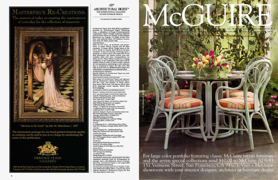 Ad Architectural Digest March 1993