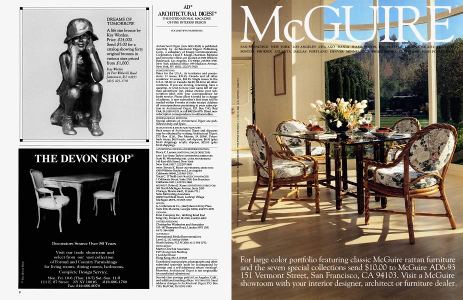 ARCHITECTURAL DIGEST® Architectural Digest JUNE 1993