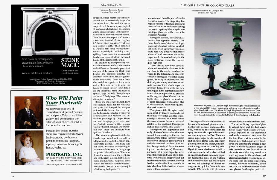 STONE MAGIC | Architectural Digest | SEPTEMBER 1993